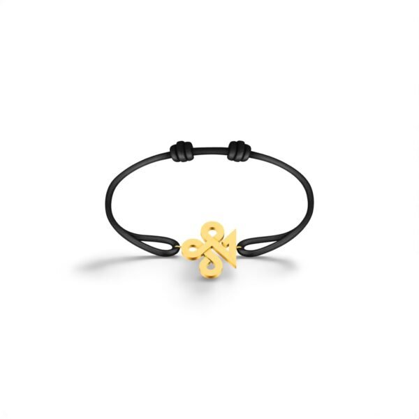 Bracelet Trèfle sur cordon - Or Jaune
