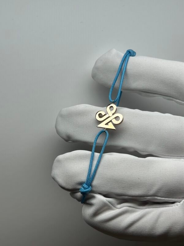 Bracelet Trèfle sur cordon - Or Jaune – Image 2